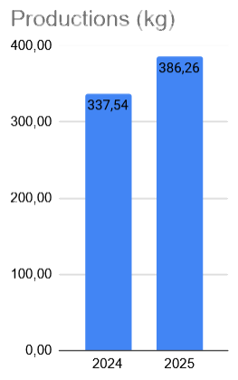 Production du jardin en 2025